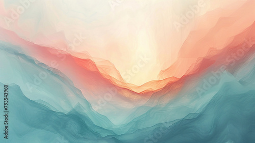 An abstract, minimalist background where soft, muted colors are applied in translucent washes, building up layers of depth and emotion in a subtle, understated manner photo