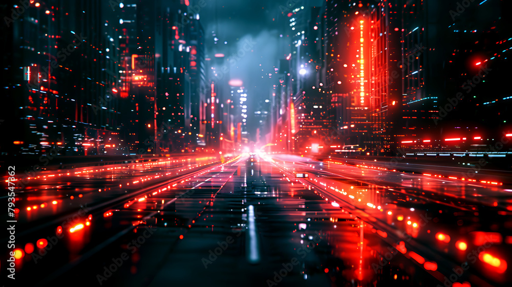 Abstract Futuristic Urban Background. Digital Cityscape Concept with Modern Technology and City Design for Urban Living. Urban Digital City Concept and Future Cityscape.