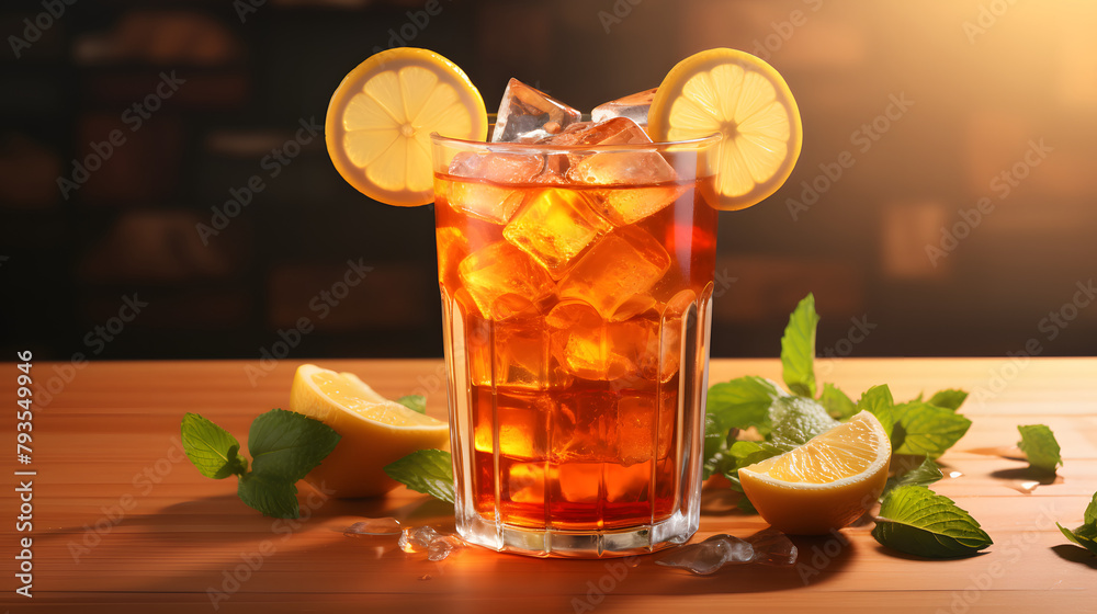 Iced Tea Poster template 3d Iced Tea Poster template 3d