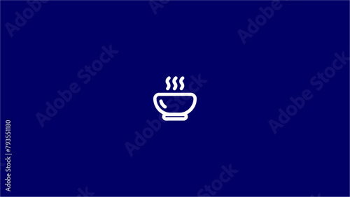 Logo plate and bowl food design simple