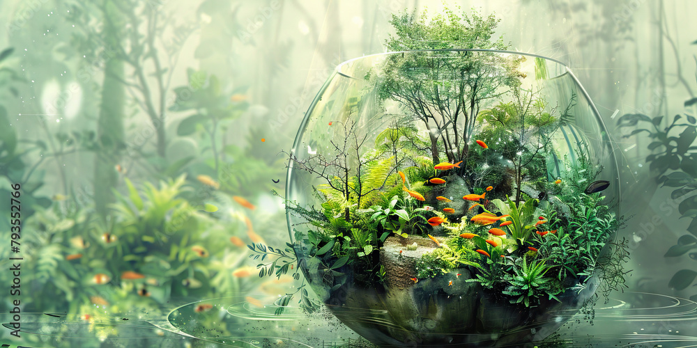 Controlled Ecosystem: The Animal in Terrarium and Controlled Conditions - Picture an animal in a terrarium, symbolizing the controlled conditions of its environment in a lab