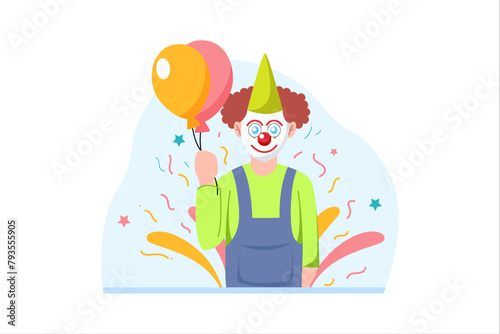 April Fools Flat Design Illustration