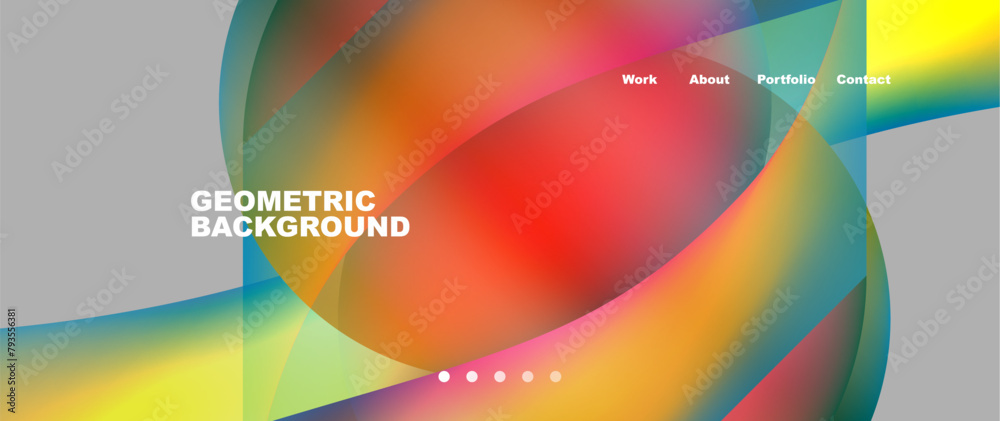 This geometric background features a vibrant rainbow of colors including orange, amber, magenta, and electric blue. The pattern of circles and tints creates a colorful and eyecatching design This geometric background features a vibrant rainbow of colors including orange, amber, magenta, and electric blue. The pattern of circles and tints creates a colorful and eyecatching design