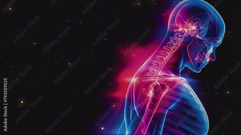 x-ray of human ribs and skull as medical reference x-ray of human ribs and skull as medical reference