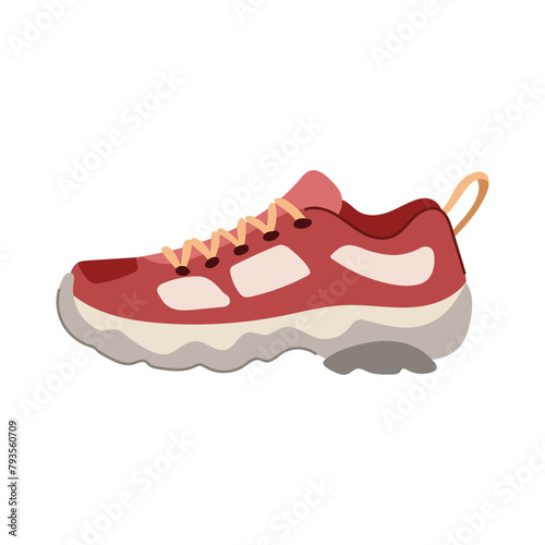 gear hiking boots female cartoon. adventures essentials, fashion style, accessories equipment gear hiking boots female sign. isolated symbol vector illustration