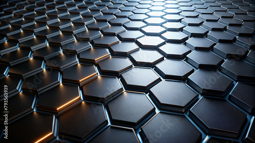 geometric background with a honeycomb pattern of hexagons