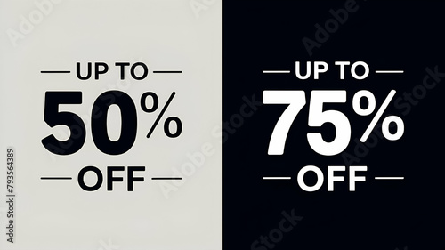 up to 50-75% off photo