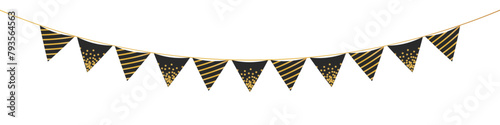 Flag ornaments for happy graduation celebrations at universities, schools and academies. Happy graduation flag with transparent background. Happy graduation flag PNG. photo