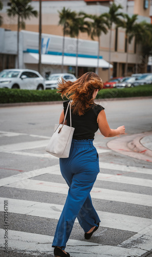 woman walking on the street unrecognizable 