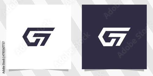 letter gf fg logo design vector