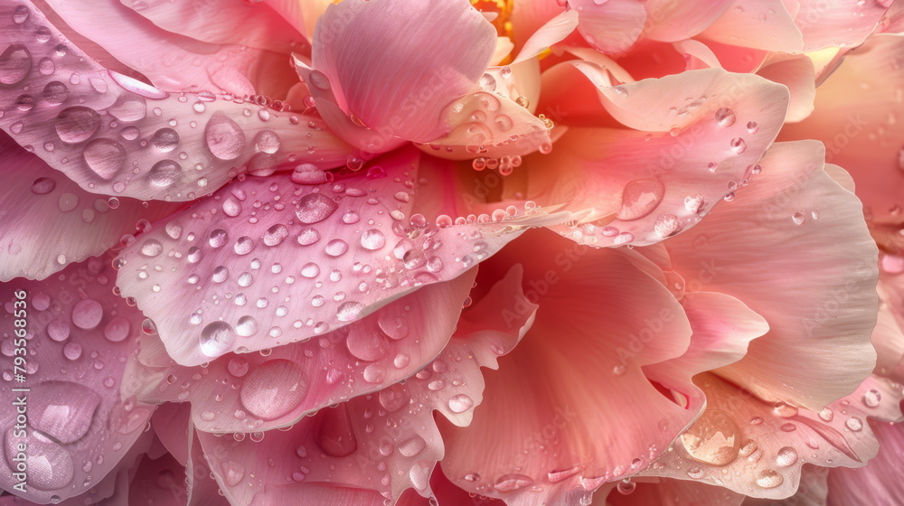 Obraz premium Close-up of peonies in pastel shades, symbolizing springtime and femininity.