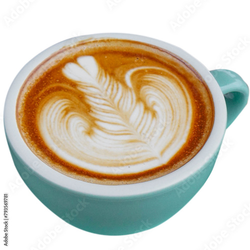 cup of coffee on white