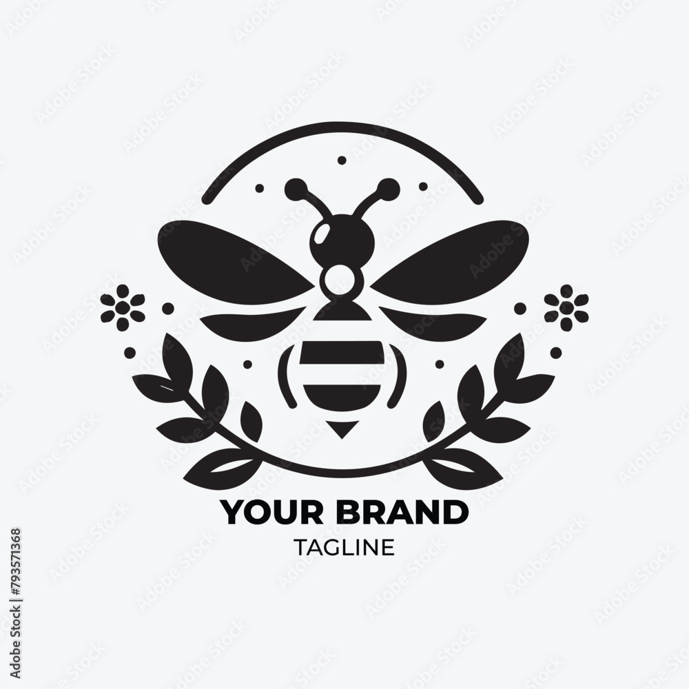 INSECT LOGO BEE - Black and White INSECT LOGO BEE - Black and White
