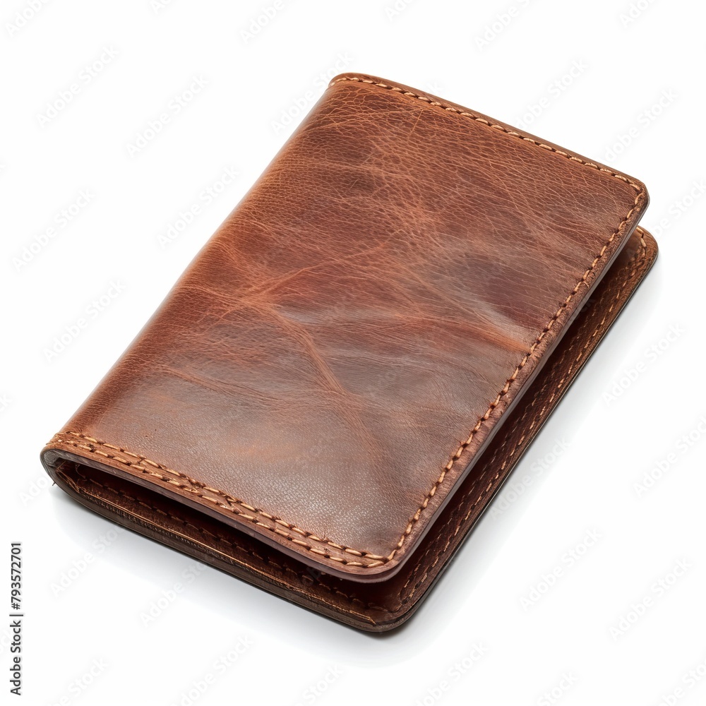 Beautiful leather wallet isolated on white background Beautiful leather wallet isolated on white background