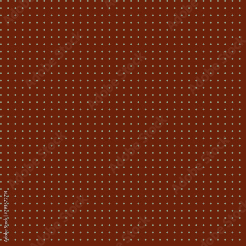 Small grey polka dots on a dark red brown background Cute modest geometric fabric seamless pattern in simple rustical style