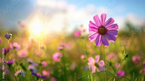 Flower bloom during the summer sun