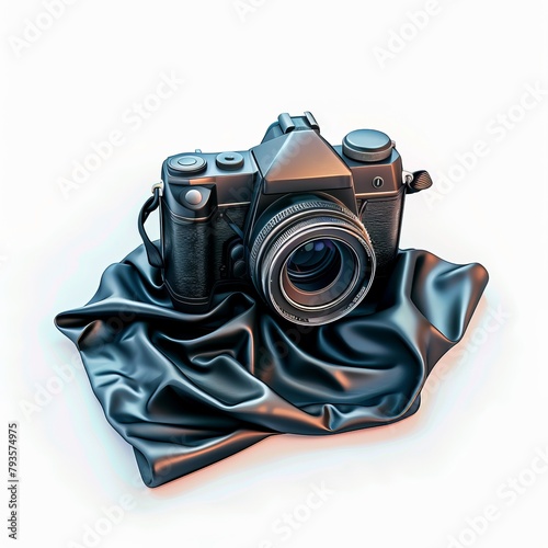 Magnificent Nikon Cameras isolated on white background photo