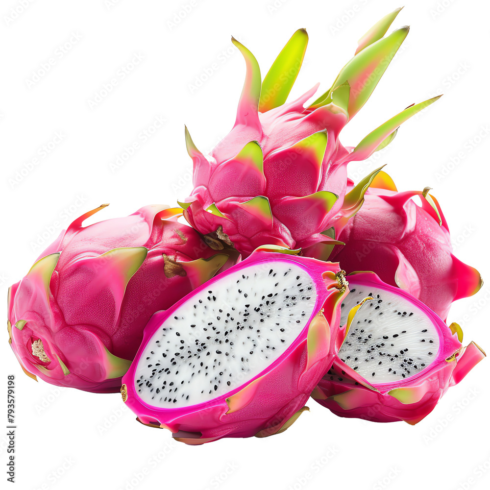 fresh dragon fruit transparent photo