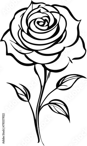 black rose isolated on white 5