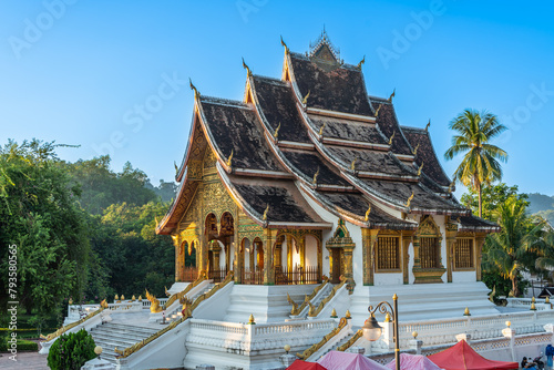 Haw Pha Bang is located at the Royal Palace Museum in Luang Prabang, Laos photo