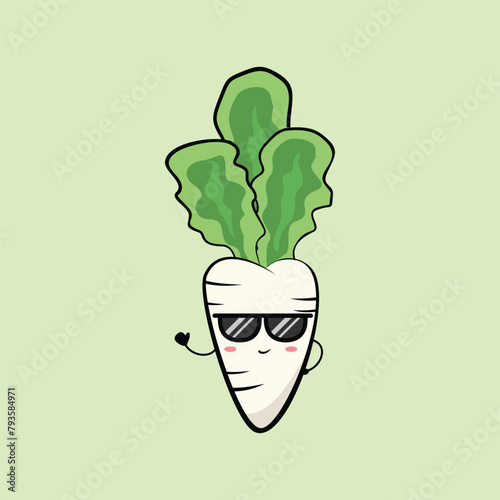 Kawaii cute happy funny sperm cell vector illustration design. suitable for infographic, sticker, mascot, t-shirt, etc. Eps 10.