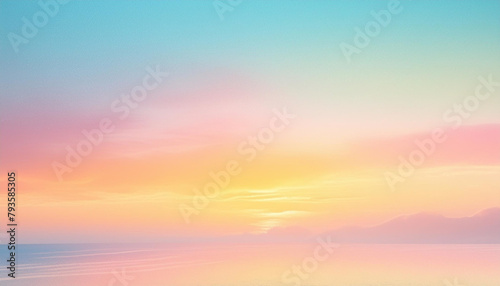 Retro Summer: Light Grainy Pastel Abstract Gradient Background © Darshaan