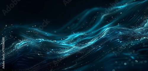 Neon pink wave on dark canvas, flowing lines for a vibrant futuristic theme.