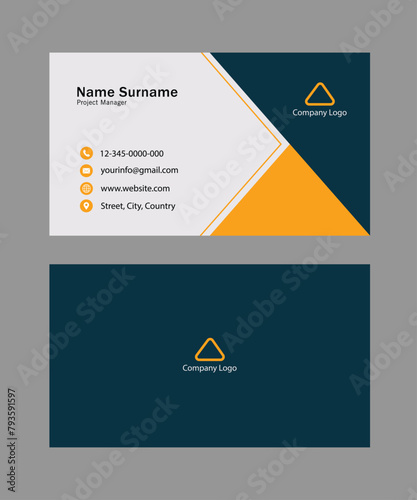 Visiting card design. Modern business card template. Eps file.