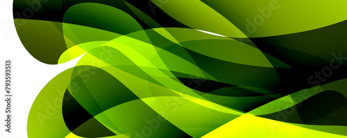 A vibrant green and yellow swirl on a white background resembling a terrestrial plant or grass. This pattern is reminiscent of a macro photography of a flowering plant, creating a beautiful landscape
