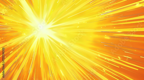 Explosive abstract orange light burst with glowing rays and energy