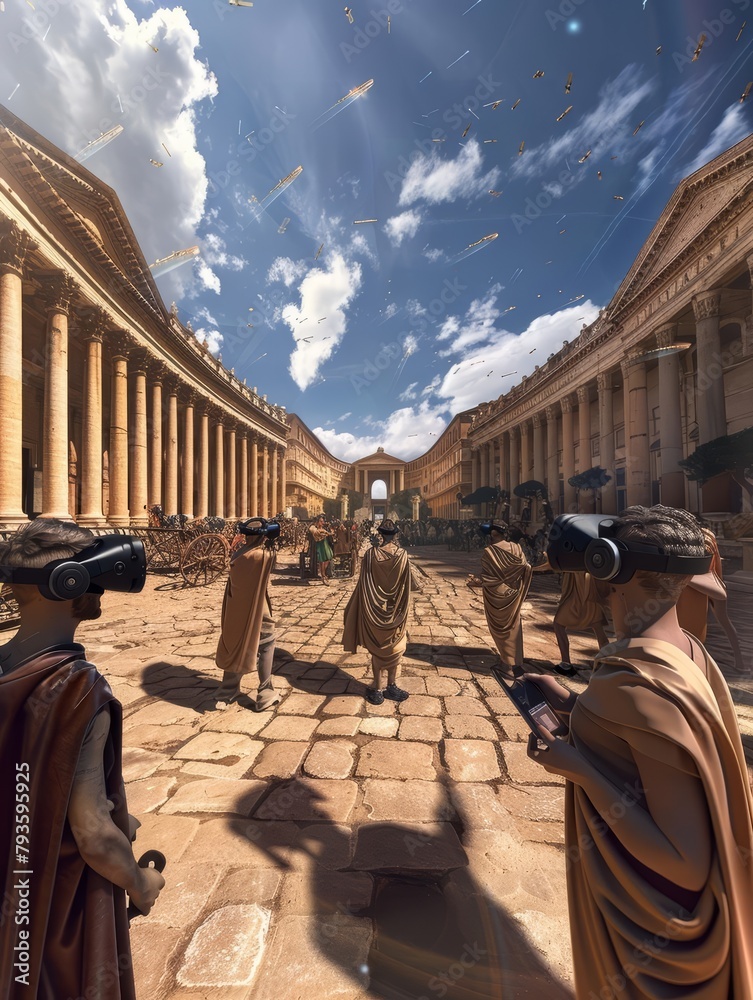 A group of history buffs donned virtual reality headsets and ventured ...