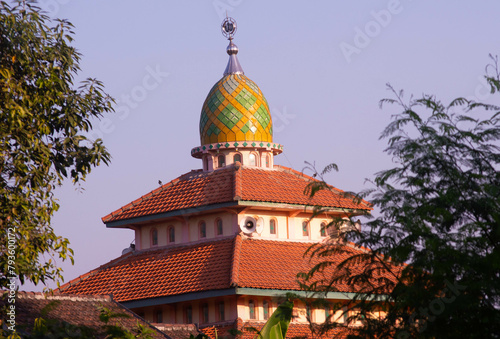 view of mosque domes in Indonesia photo