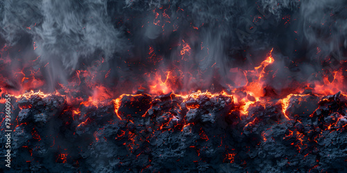 
Lava texture fire background rock volcano magma molten hell hot flow flame pattern seamless Earth lava crack volcanic texture ground fire burn explosion stone liquid black red inferno photo