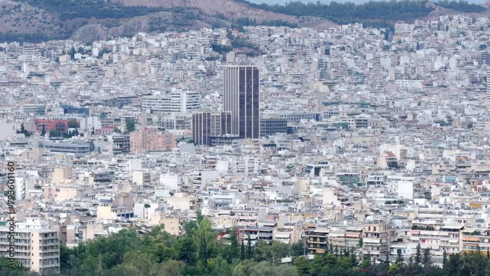 telephoto aerial drone fly over city of Athens , urban lifestyle telephoto aerial drone fly over city of Athens , urban lifestyle