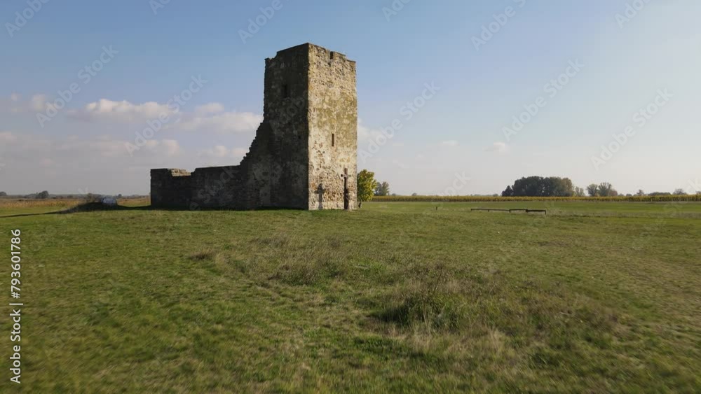 Low, fast flight over field towards Soltszentimre Truncated Tower, Hungary. Low, fast flight over field towards Soltszentimre Truncated Tower, Hungary.
