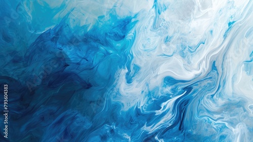 The abstract picture of the two colours between blue and white colour that has been mixing with each other in the form of the ink or liquid to become beautifully view of this abstract picture. AIGX01.