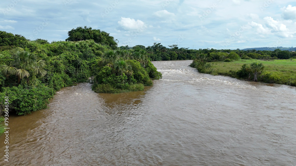 Aerial image of the apore river Aerial image of the apore river
