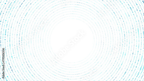 Bright blue small square dots abstract circular background