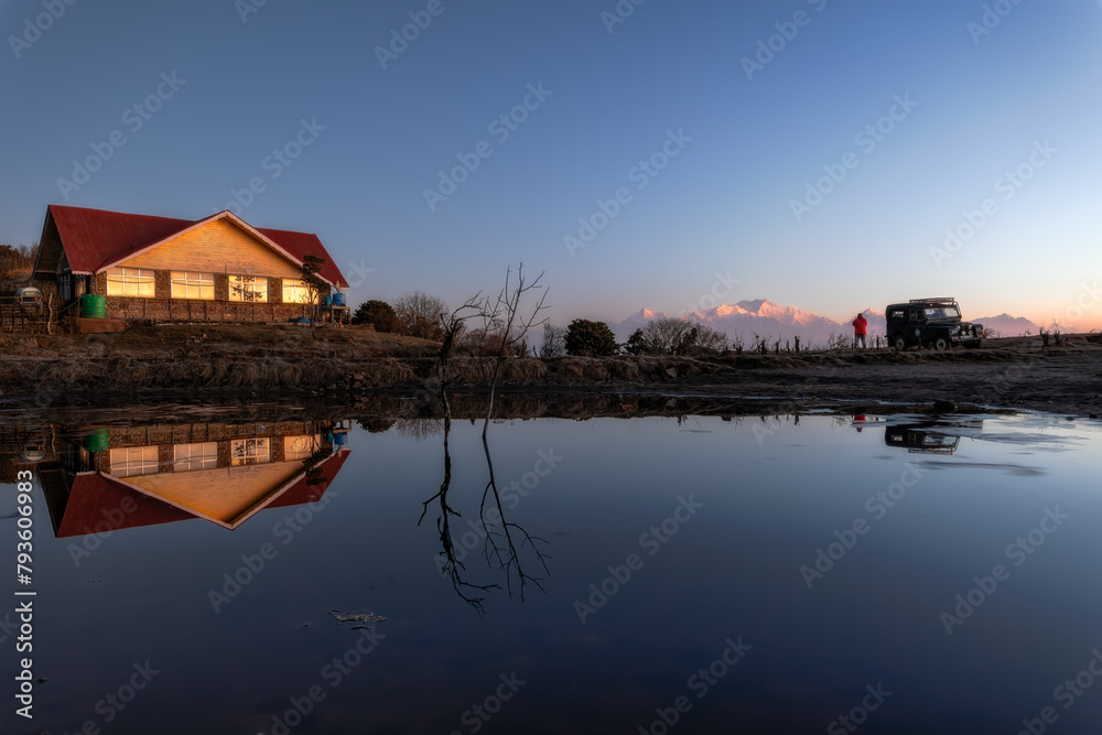 Fototapeta premium Tonglu lake, Darjeeling, India