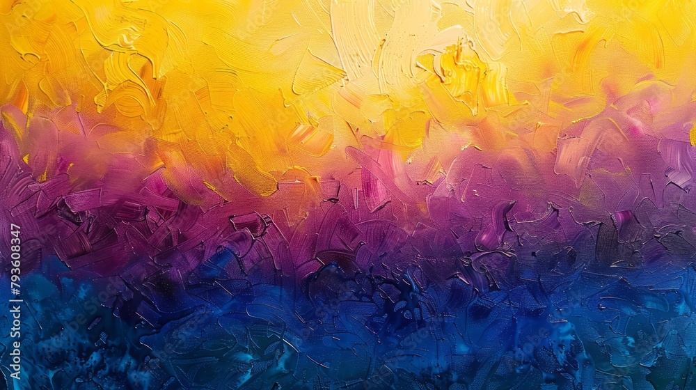 abstract painting features a vibrant blend of colors and dynamic textures. Abstract Art