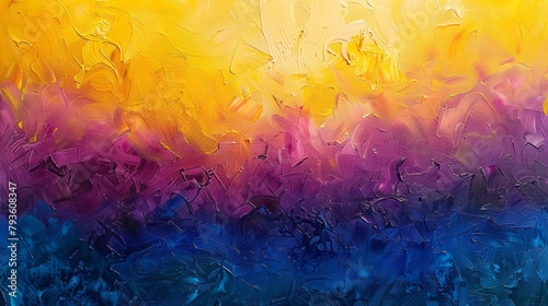 abstract painting features a vibrant blend of colors and dynamic textures. Abstract Art photo