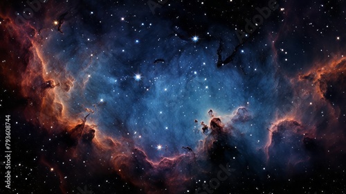 Breathtaking star cluster illuminating the night sky photo