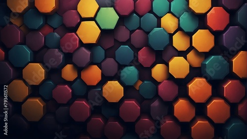 Background featuring abstract hexagonal shapes Generative AI
