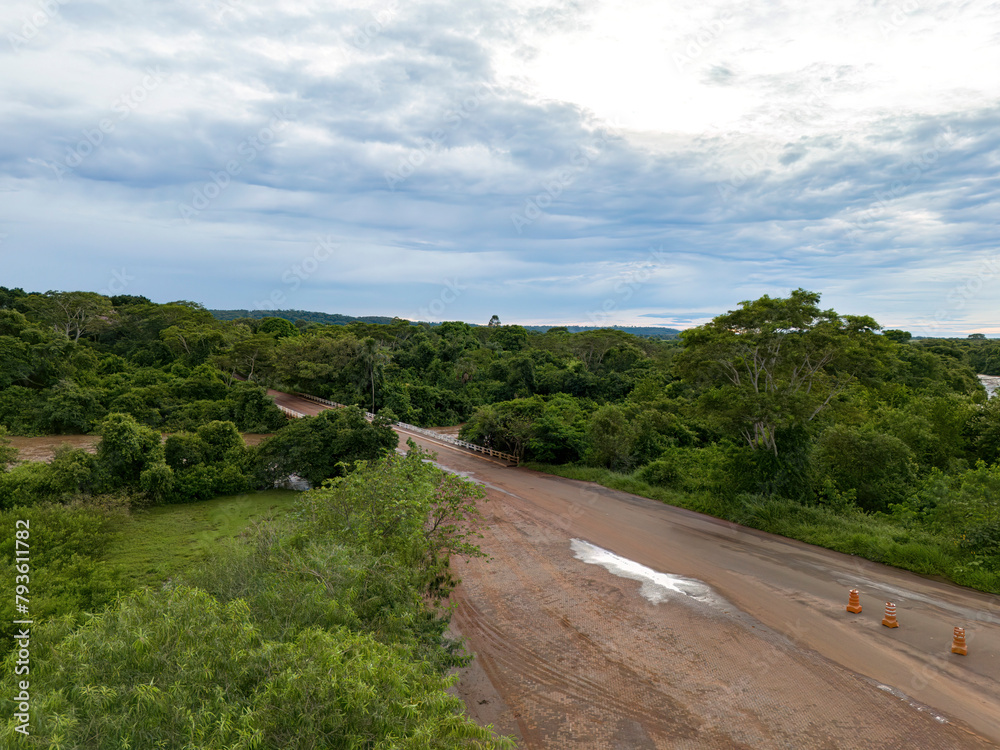 bridge over the Apore River, the border of the state of Mato Grosso do Sul with Goias bridge over the Apore River, the border of the state of Mato Grosso do Sul with Goias