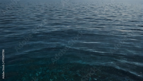 Background featuring serene blue water Generative AI