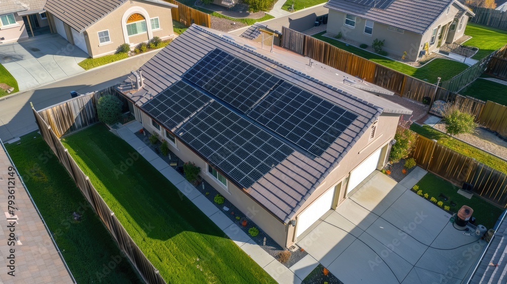 A group of homeowners organizing a neighborhood solar panel installation event. A group of homeowners organizing a neighborhood solar panel installation event.