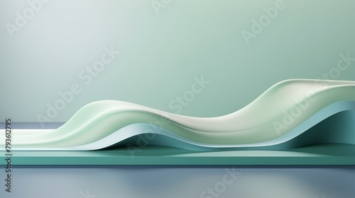 Abstract 3d podiums with fluid shapes