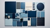 Artfully crafted blue palette, a symphony of versatile shades