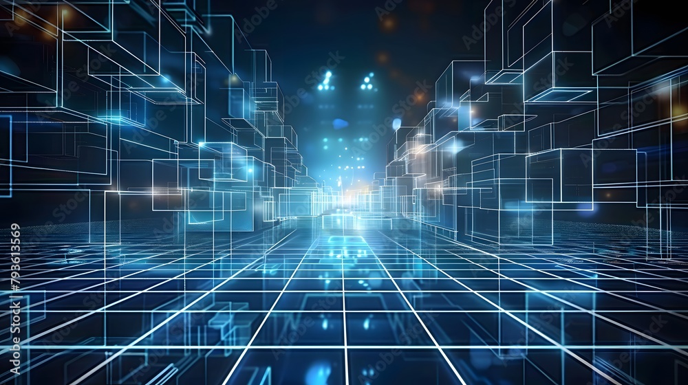 Abstract background showcasing the limitless horizons and possibilities of future IT technology, actively pushing the innovation boundaries. Abstract background showcasing the limitless horizons and possibilities of future IT technology, actively pushing the innovation boundaries.