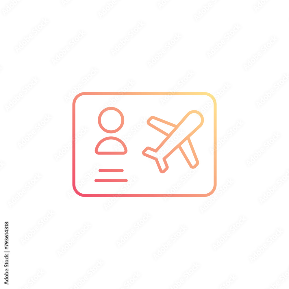 Passport icon design with white background stock illustration Passport icon design with white background stock illustration